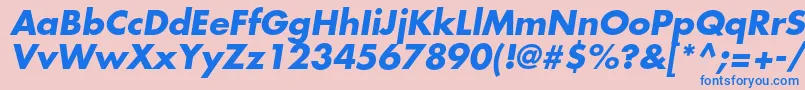 FuturastdBoldoblique Font – Blue Fonts on Pink Background