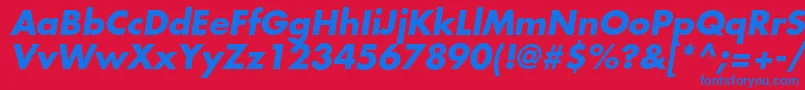 More about FuturastdBoldoblique Font FuturastdBoldoblique Font – Blue Fonts on Red Background
