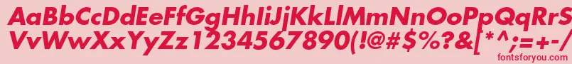 FuturastdBoldoblique Font – Red Fonts on Pink Background