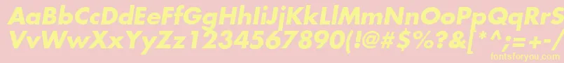 FuturastdBoldoblique Font – Yellow Fonts on Pink Background