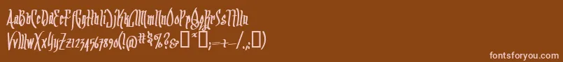 Шрифт Arrrmb – розовые шрифты на коричневом фоне