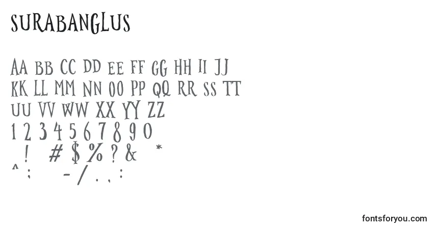 Surabanglus Font – alphabet, numbers, special characters