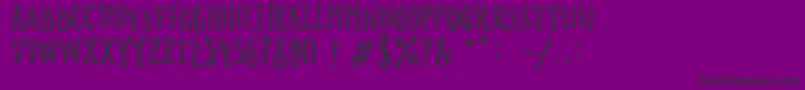 Surabanglus-Schriftart – Schwarze Schriften auf violettem Hintergrund