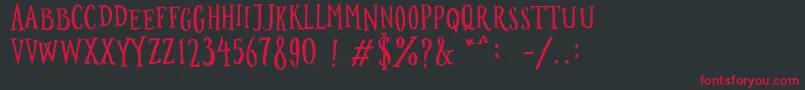 Surabanglus Font – Red Fonts on Black Background