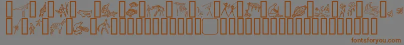 AboriginebatsOne Font – Brown Fonts on Gray Background