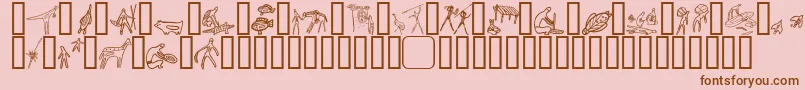 AboriginebatsOne Font – Brown Fonts on Pink Background