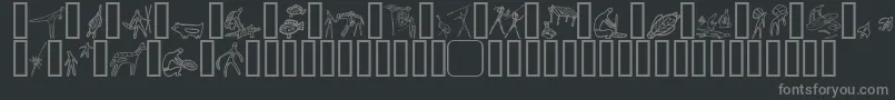 fuente AboriginebatsOne – Fuentes Grises Sobre Fondo Negro