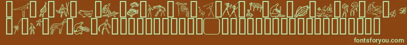 AboriginebatsOne Font – Green Fonts on Brown Background