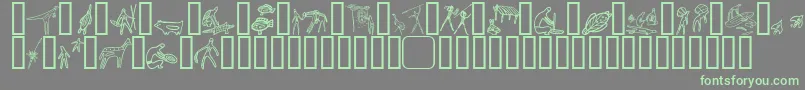 AboriginebatsOne Font – Green Fonts on Gray Background