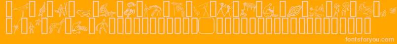 AboriginebatsOne Font – Pink Fonts on Orange Background