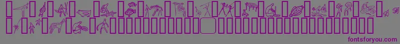 AboriginebatsOne Font – Purple Fonts on Gray Background