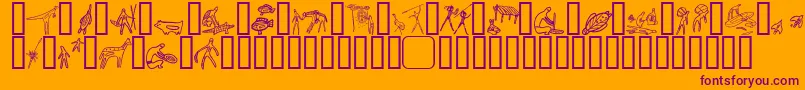 AboriginebatsOne Font – Purple Fonts on Orange Background
