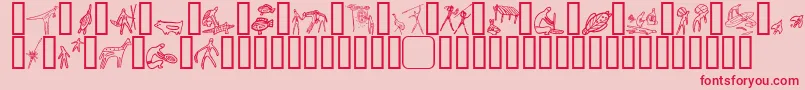 AboriginebatsOne Font – Red Fonts on Pink Background
