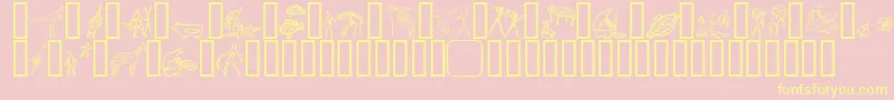 AboriginebatsOne Font – Yellow Fonts on Pink Background
