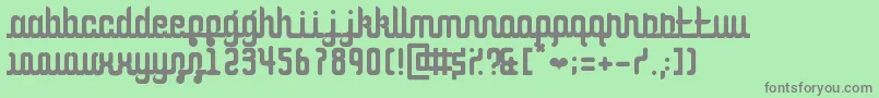 fuente CurvaceousScript – Fuentes Grises Sobre Fondo Verde