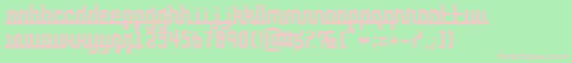 フォントCurvaceousScript – 緑の背景にピンクのフォント