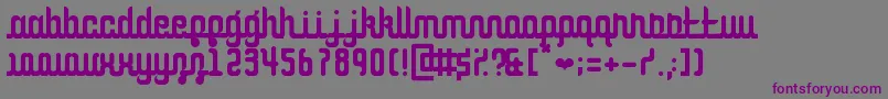 Fonte CurvaceousScript – fontes roxas em um fundo cinza
