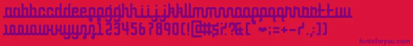 CurvaceousScript Font – Purple Fonts on Red Background
