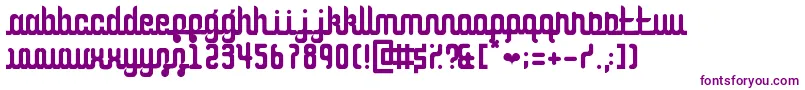 Saiba mais sobre a fonte CurvaceousScript Fonte CurvaceousScript – fontes roxas em um fundo branco