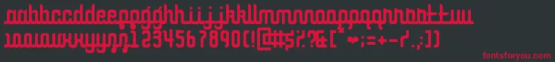 Police CurvaceousScript – polices rouges sur fond noir