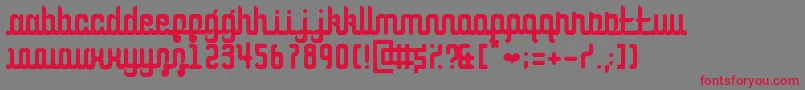 CurvaceousScript Font – Red Fonts on Gray Background