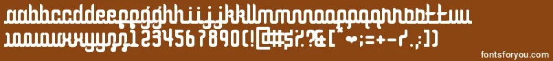 CurvaceousScript Font – White Fonts on Brown Background