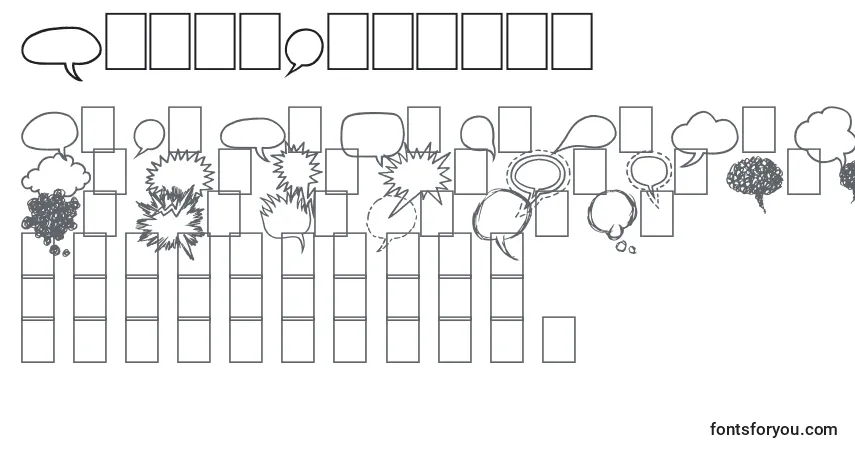 Schriftart ComixBubbles – Alphabet, Zahlen, spezielle Symbole