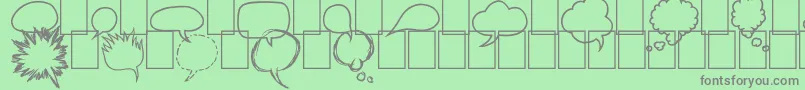 ComixBubbles Font – Gray Fonts on Green Background