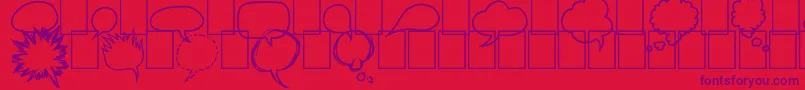 ComixBubbles Font – Purple Fonts on Red Background