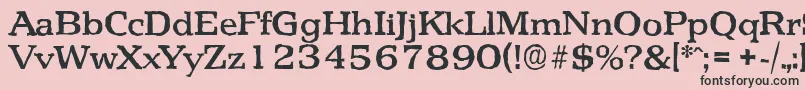 PenthouseantiqueMediumRegular Font – Black Fonts on Pink Background