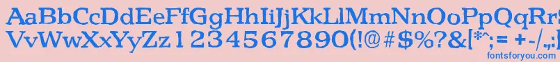 Fonte PenthouseantiqueMediumRegular – fontes azuis em um fundo rosa