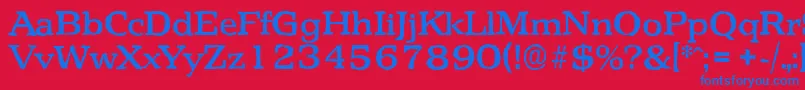 PenthouseantiqueMediumRegular Font – Blue Fonts on Red Background