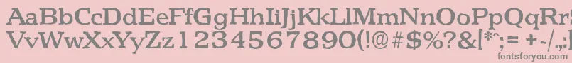 Weitere Informationen zur PenthouseantiqueMediumRegular-Schriftart PenthouseantiqueMediumRegular-Schriftart – Graue Schriften auf rosa Hintergrund