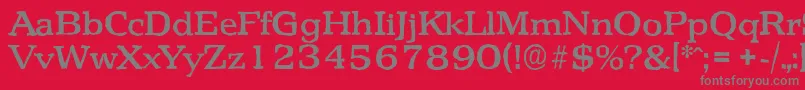 PenthouseantiqueMediumRegular Font – Gray Fonts on Red Background
