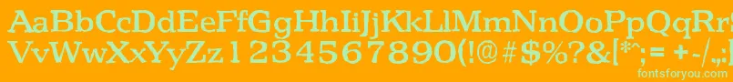 PenthouseantiqueMediumRegular Font – Green Fonts on Orange Background