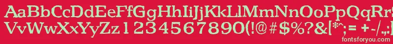 フォントPenthouseantiqueMediumRegular – 赤い背景に緑の文字