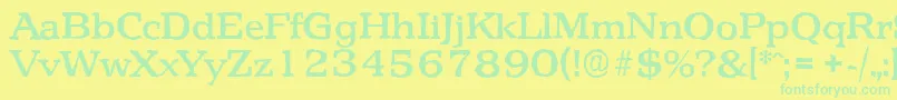 PenthouseantiqueMediumRegular Font – Green Fonts on Yellow Background