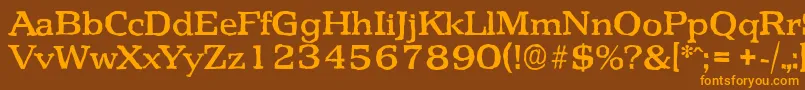 PenthouseantiqueMediumRegular Font – Orange Fonts on Brown Background