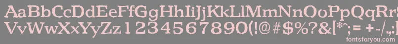 PenthouseantiqueMediumRegular Font – Pink Fonts on Gray Background
