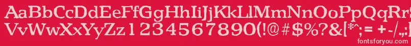 PenthouseantiqueMediumRegular Font – Pink Fonts on Red Background