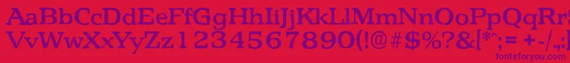 PenthouseantiqueMediumRegular-Schriftart – Violette Schriften auf rotem Hintergrund