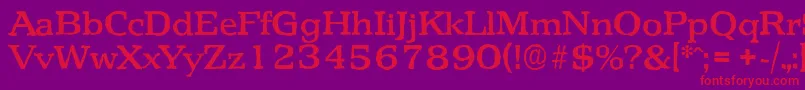 PenthouseantiqueMediumRegular Font – Red Fonts on Purple Background