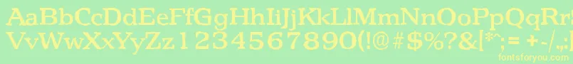 PenthouseantiqueMediumRegular Font – Yellow Fonts on Green Background