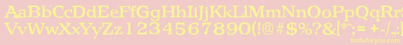 PenthouseantiqueMediumRegular Font – Yellow Fonts on Pink Background