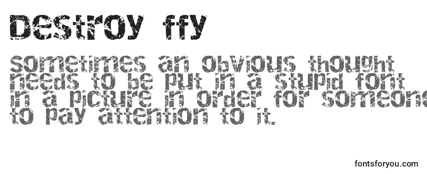 Destroy ffy フォントのレビュー