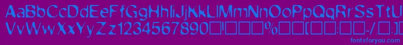 ExsectRegular Font – Blue Fonts on Purple Background