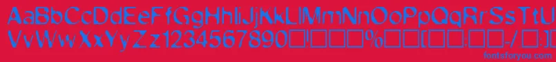 ExsectRegular Font – Blue Fonts on Red Background