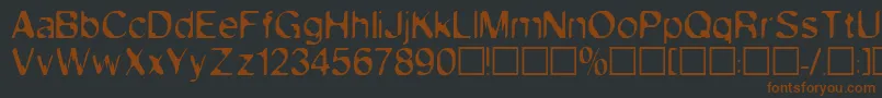 ExsectRegular Font – Brown Fonts on Black Background