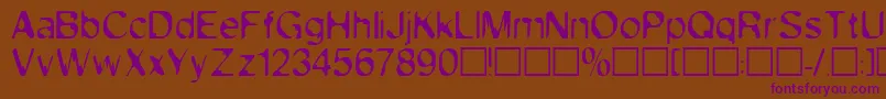 ExsectRegular Font – Purple Fonts on Brown Background