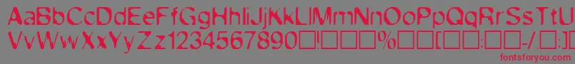 ExsectRegular Font – Red Fonts on Gray Background